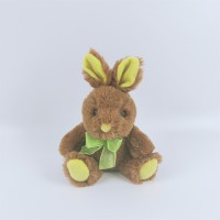 Hot selling Easter rabbit toy plush cute bunny present stuffed Easter rabbit with yellow ribbon