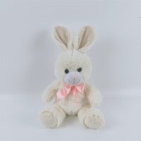 Plush Easter decoration rabbit toy soft bunny toy gift stuffed Easter rabbit with ribbon