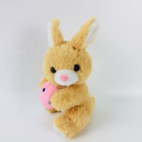 Cheap Plush Easter Rabbit Stuffed Animals Brown Rabbit Toy With Easter Egg