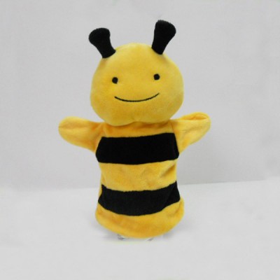 Customize plush education toy soft bee hand puppet