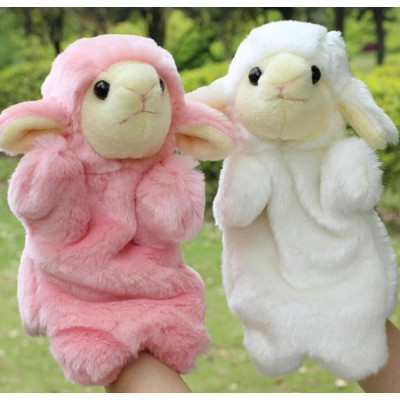 Super Soft Animal Sheep Hand Finger Puppets for Children Gifts