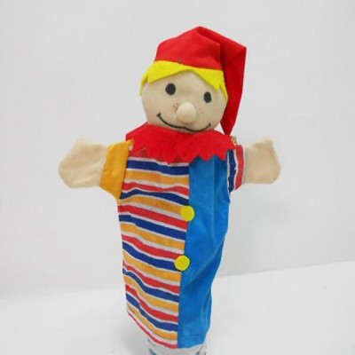 Selling Plush Stuffed Cute Clown Puppet Hand Puppet Dolls For Kids