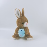 Plush Easter rabbit toy with egg soft cuddle rabbit stuffed bunny Easter present for baby